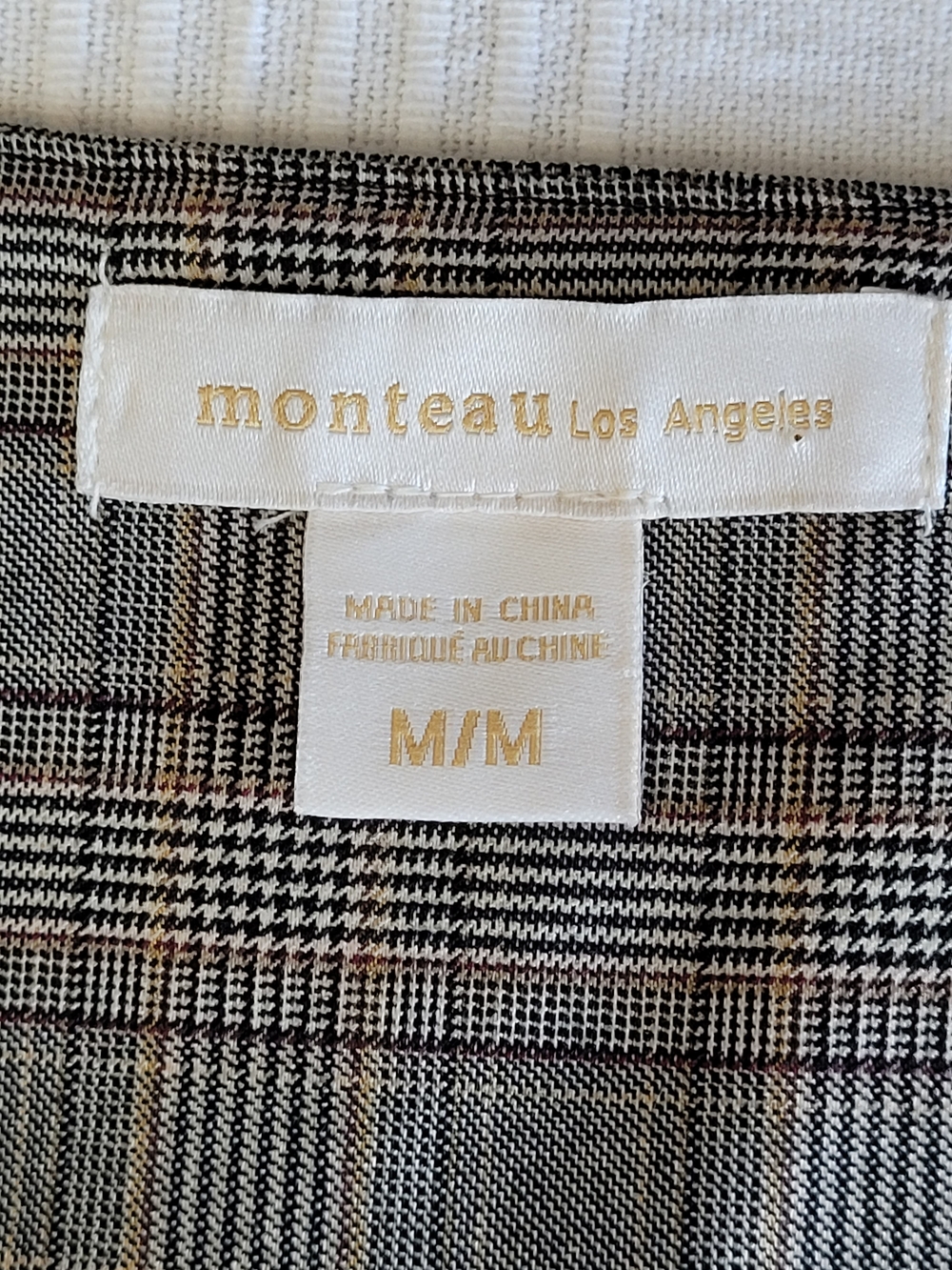 π 233 - Monteau Plaid V-Neck Sleeveless Drop-Waist Dress, Plaid, Medium, EUC - Picture 2 of 11